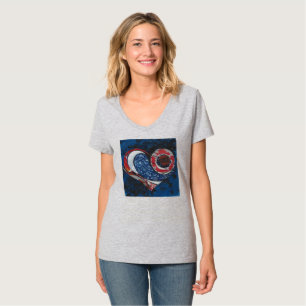 Los grises brezos de las mujeres "una" camiseta