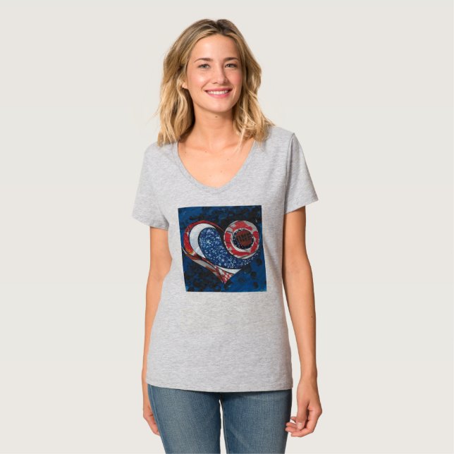 Los grises brezos de las mujeres "una" camiseta (Anverso completo)