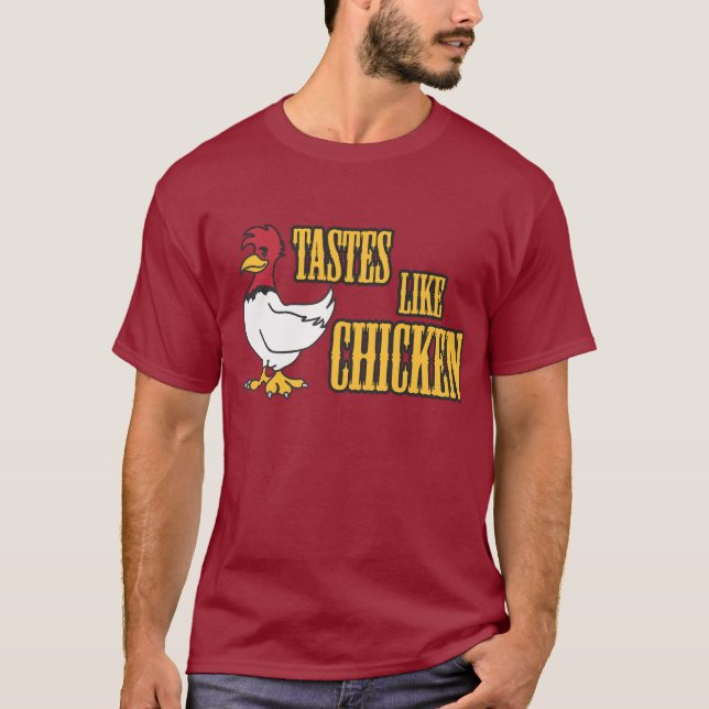 Los gustos tienen gusto de la camiseta del pollo (Anverso)