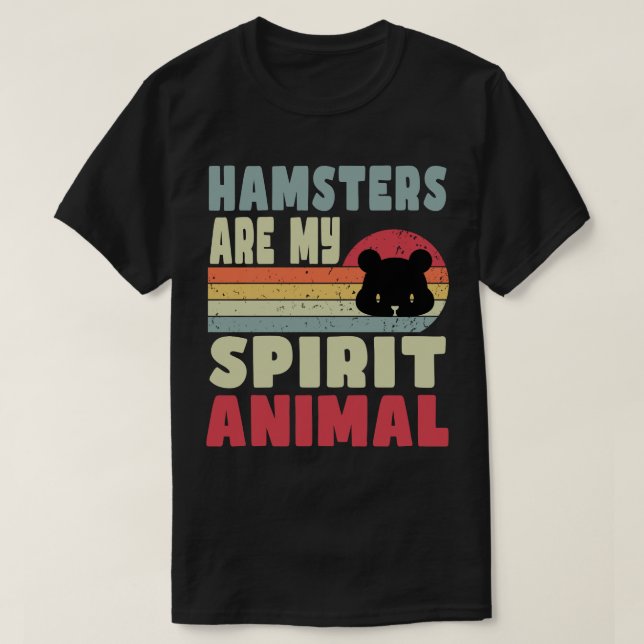 Los hámsters son mi camiseta animal espiritual (Diseño del anverso)