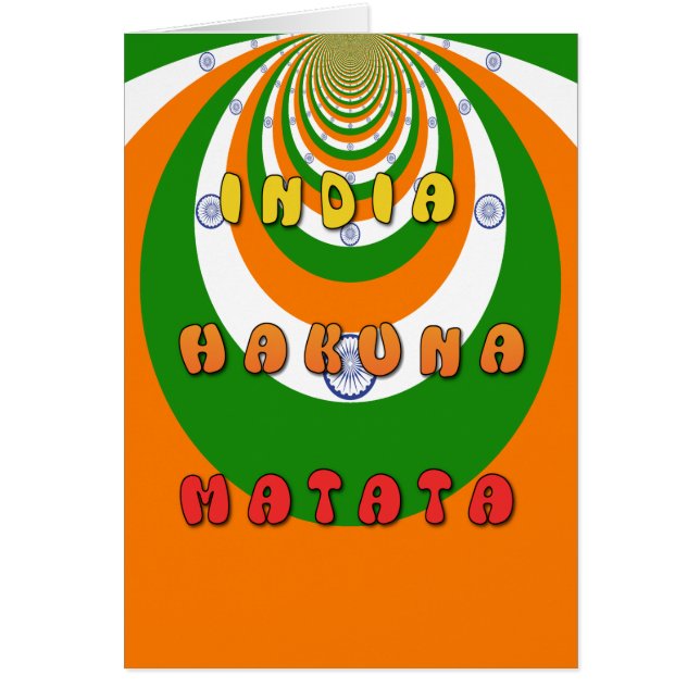 Los hermosos colores de la bandera nacional de Ind (Frente)