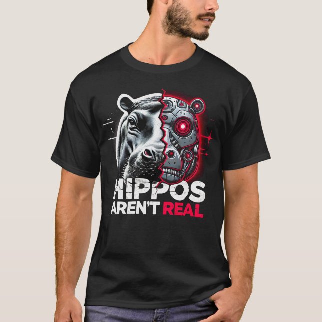 Los hipopótamos no son camisetas reales (Anverso)