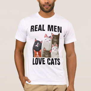 LOS HOMBRES DE VERDAD AMAN LAS CAMISETAS DE GATO P