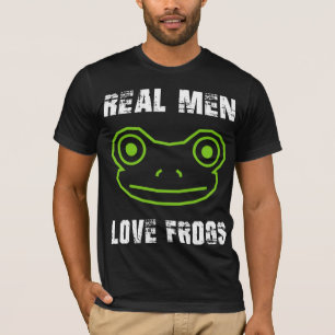 Los hombres de verdad aman las ranas camiseta