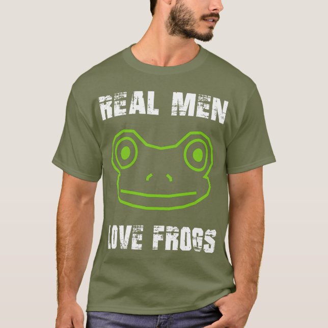 Los hombres de verdad aman las ranas camisetas (Anverso)