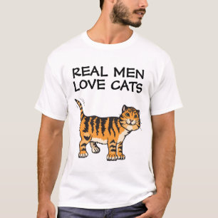 Los hombres de verdad aman los gatos, las camiseta