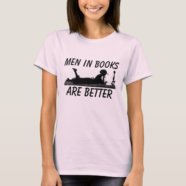 LOS HOMBRES EN LOS LIBROS SON MEJORES CAMISETAS (Anverso)