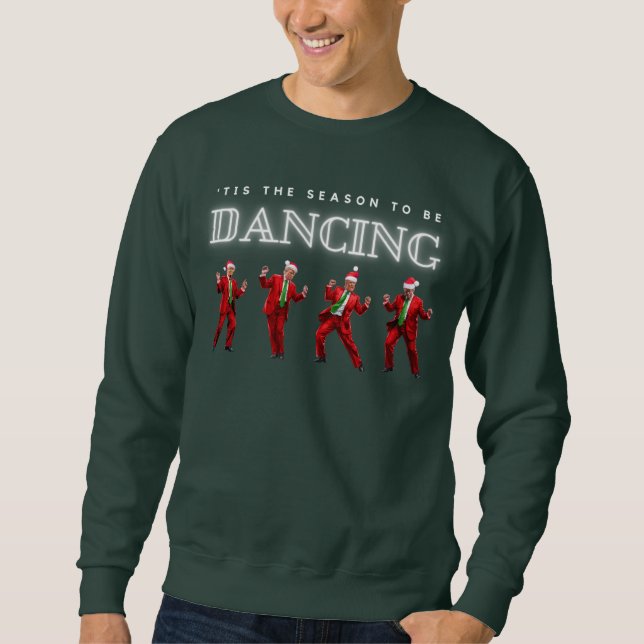 Los hombres Navidades Trump bailan sudadera (Anverso)