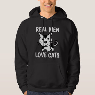 LOS HOMBRES REALES AMAN A LOS GATOS Camisetas Negr