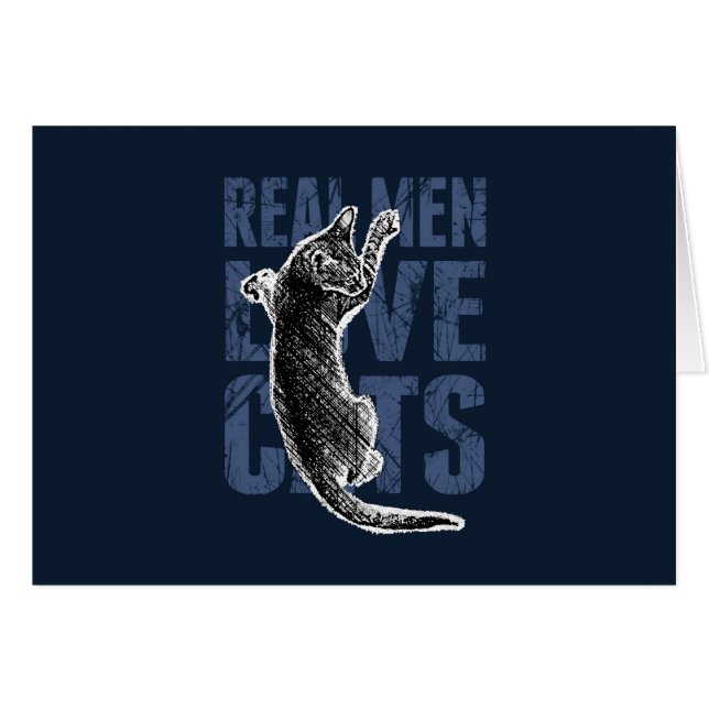 Los hombres reales aman gatos de acero azul (Anverso (Horizontal))