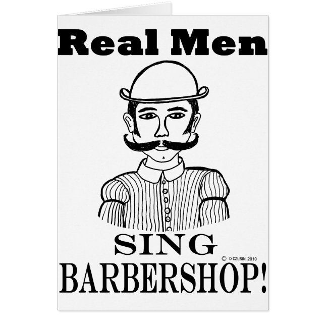 ¡Los hombres reales cantan la barbería! (Frente)