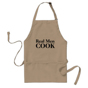 Los hombres reales cocinan el delantal del Bbq del