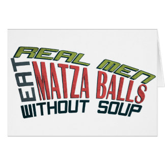 Los hombres reales comen las bolas de Matza -