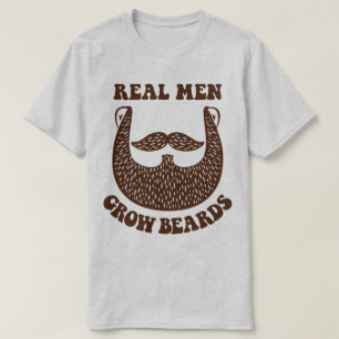Los hombres reales crecen la camiseta divertida
