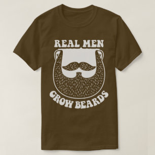 Los hombres reales crecen la camiseta divertida