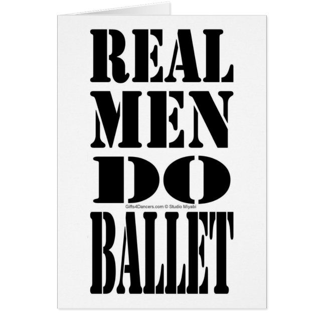 Los hombres reales hacen ballet (Frente)