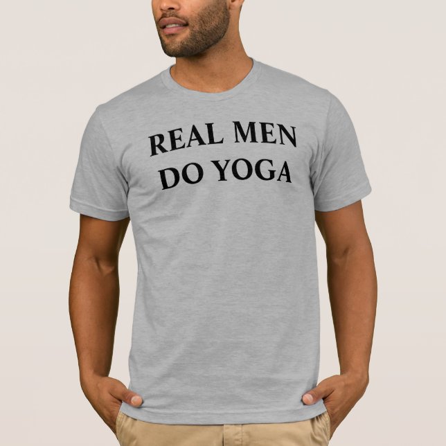 Los hombres reales hacen la camiseta de la yoga (Anverso)