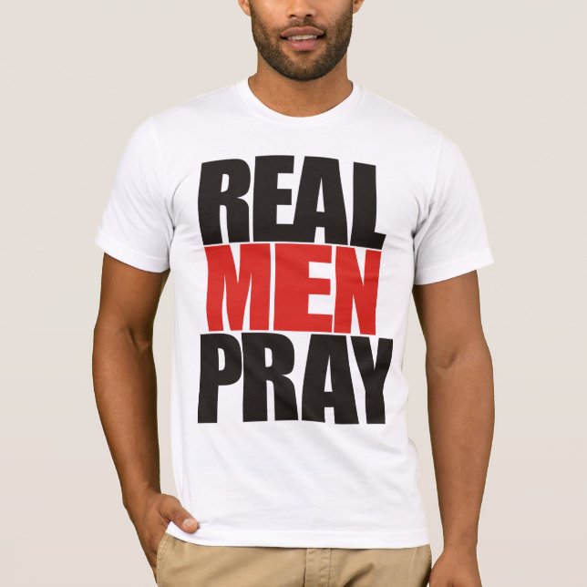 Los hombres reales ruegan el camisetas (Anverso)