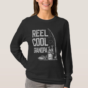 Los Hombres Reel Guay Abuelo Camiseta Pescando Par