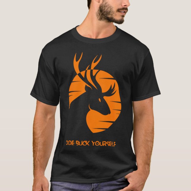 Los Hombres Se Enganchan La Camiseta Graciosa Caza (Anverso)