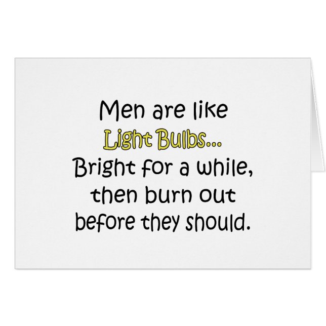 Los hombres son como bombillas (Anverso (Horizontal))