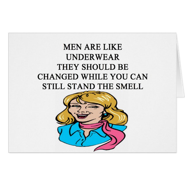 Los HOMBRES son como la ropa interior (Anverso (Horizontal))