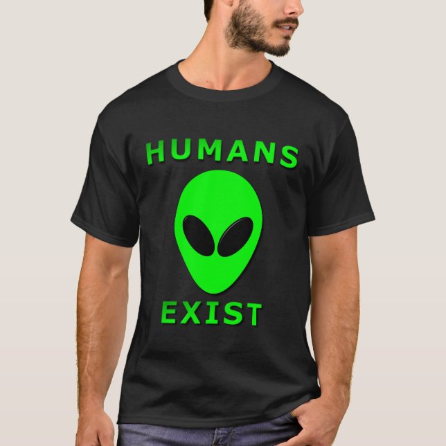 Los humanos existen en la camiseta de los hombres (Anverso)