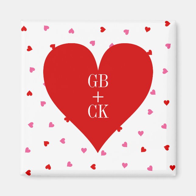 Los imanes iniciales del el día de San Valentín Lo (Frente)