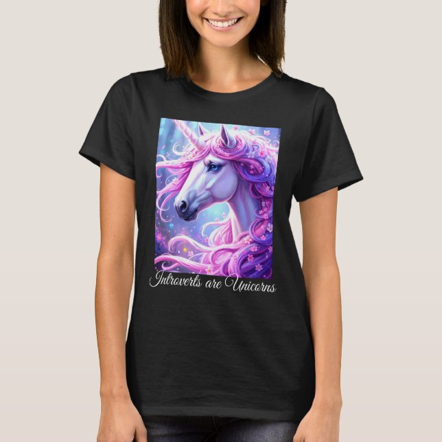 Los introvertidos son camiseta de Unicornios (Anverso)