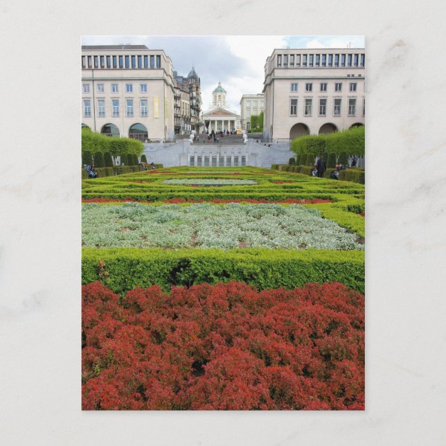 Los jardines de Bruselas, Bélgica postal (Anverso)