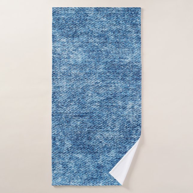 Los jeans con ácido lavan el azul. Fondo de densid (Toalla de baño)