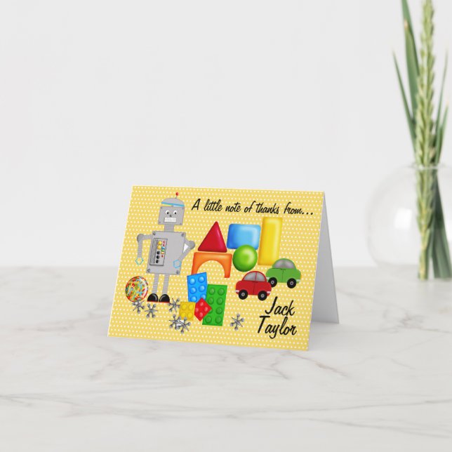 Los juguetes Notecards de un muchacho (Anverso)