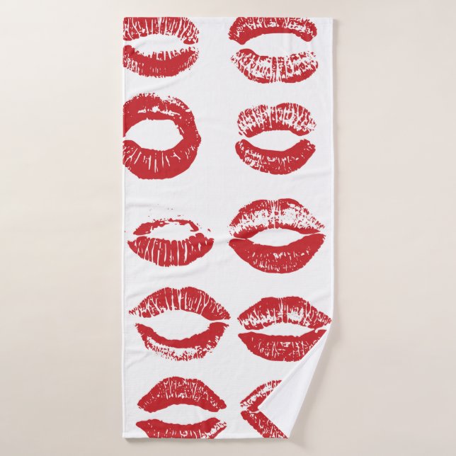 Los labios de las mujeres. Aislamiento de labios d (Toalla de baño)