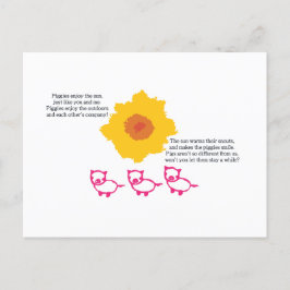 Los lechones disfrutan de la postal del sol