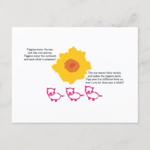 Los lechones disfrutan de la postal del sol