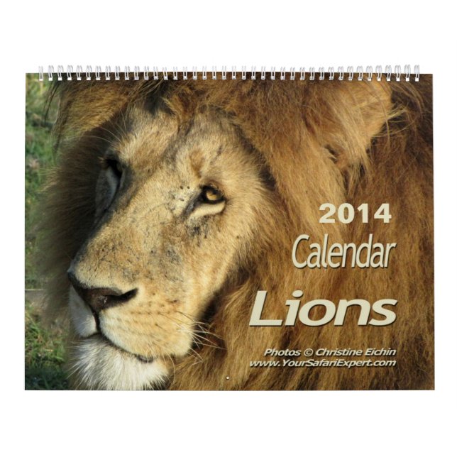 Los leones hacen calendarios 2014 (la Dos-Página) (Tapa)