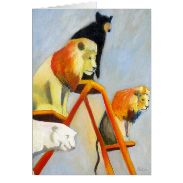 Los leones n del circo llevan la tarjeta (Frente)