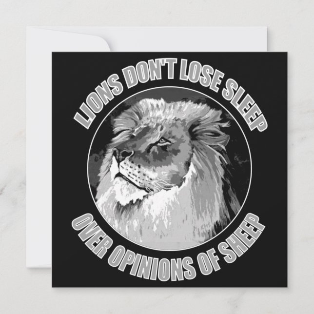 Los leones no pierden el sueño por opiniones de ov (Anverso)