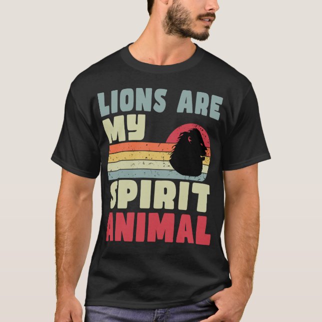 Los leones son mi camiseta animal espiritual (Anverso)