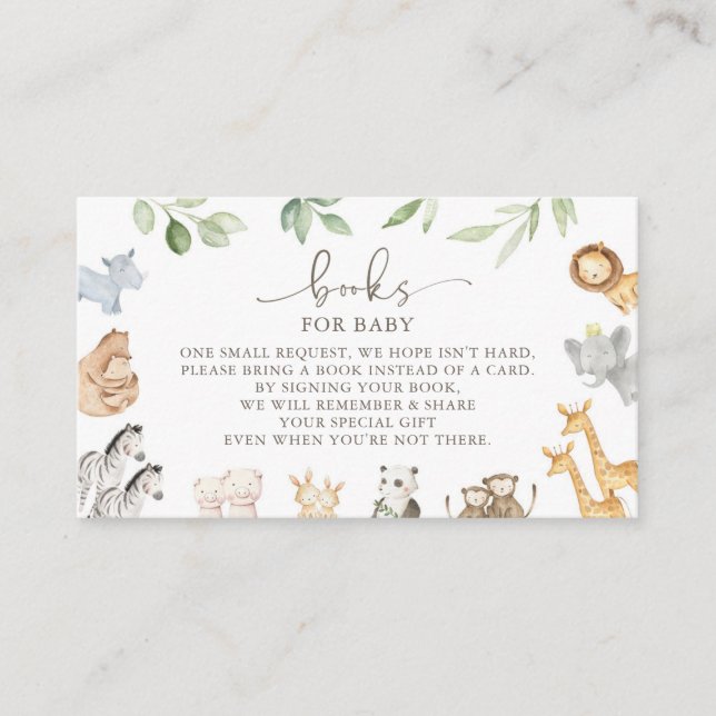 Los libros arcos de Noé para la tarjeta del bebé (Anverso)