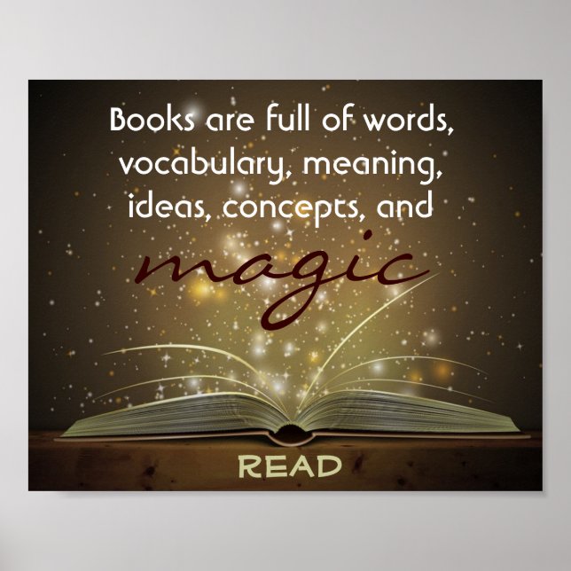 Los libros son Posters de la alfabetización mágica (Frente)