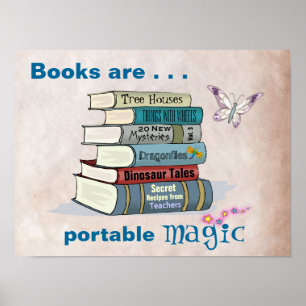 Los libros son Posters mágicos portátiles