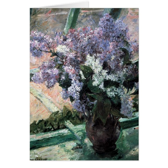 Los Lilacs de Cassatt en una ventana (Frente)