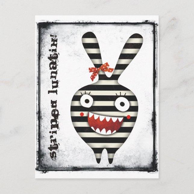 ¡Los lunáticos del amor de los conejos! Postal (Anverso)