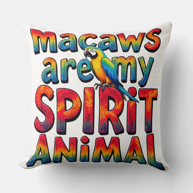 Los macaws son mi Cojín decorativo espiritual anim (Anverso)