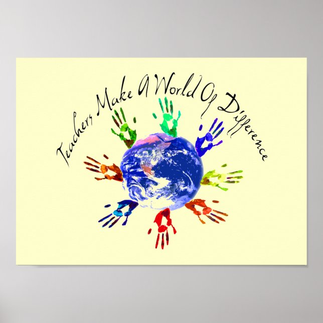 Los maestros hacen un mundo de Posters e impresion (Frente)