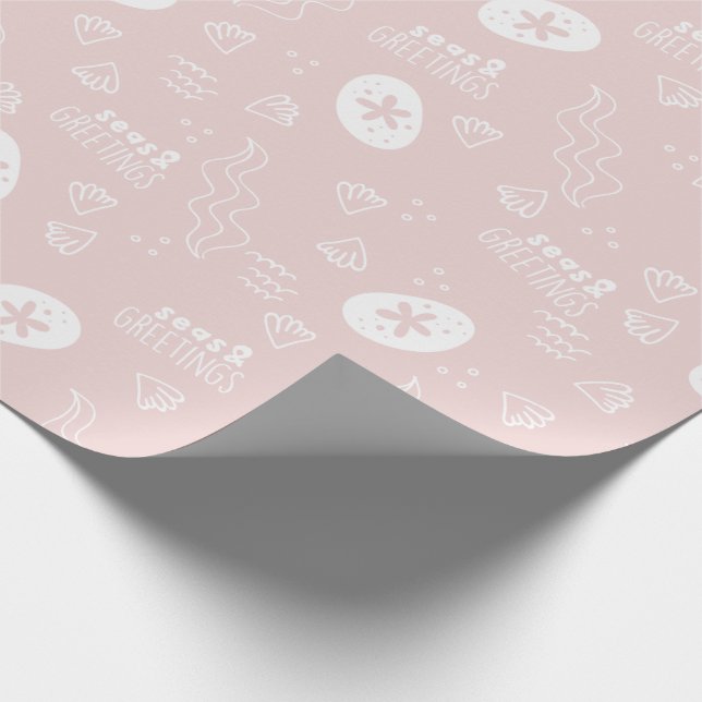 Los mares rosados y los saludos Papel de ajuste (Esquina)