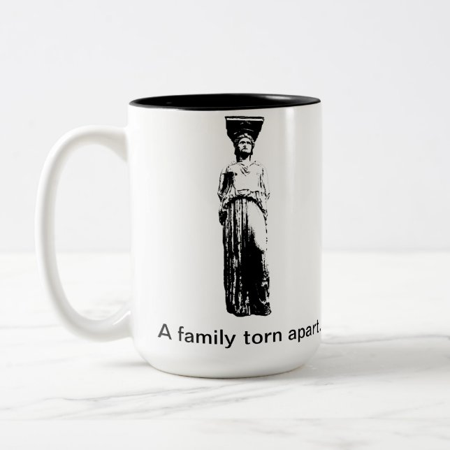 Los mármoles se juntaron la taza de la cariátide (Izquierda)