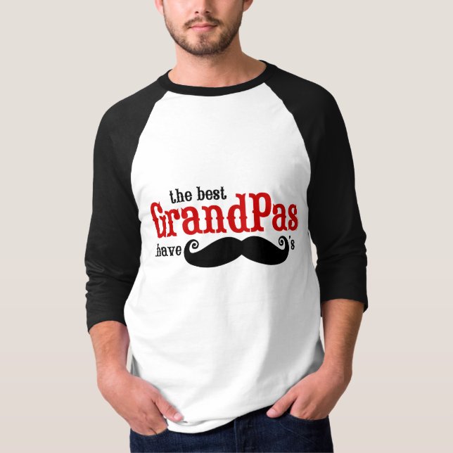 Los mejores abuelos tienen camiseta de los bigotes (Anverso)