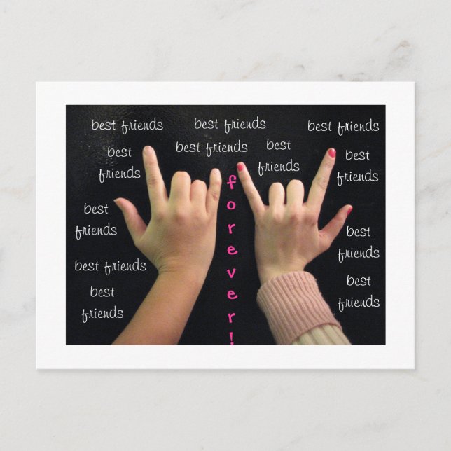 ¡Los mejores amigos para siempre! Postal (Anverso)